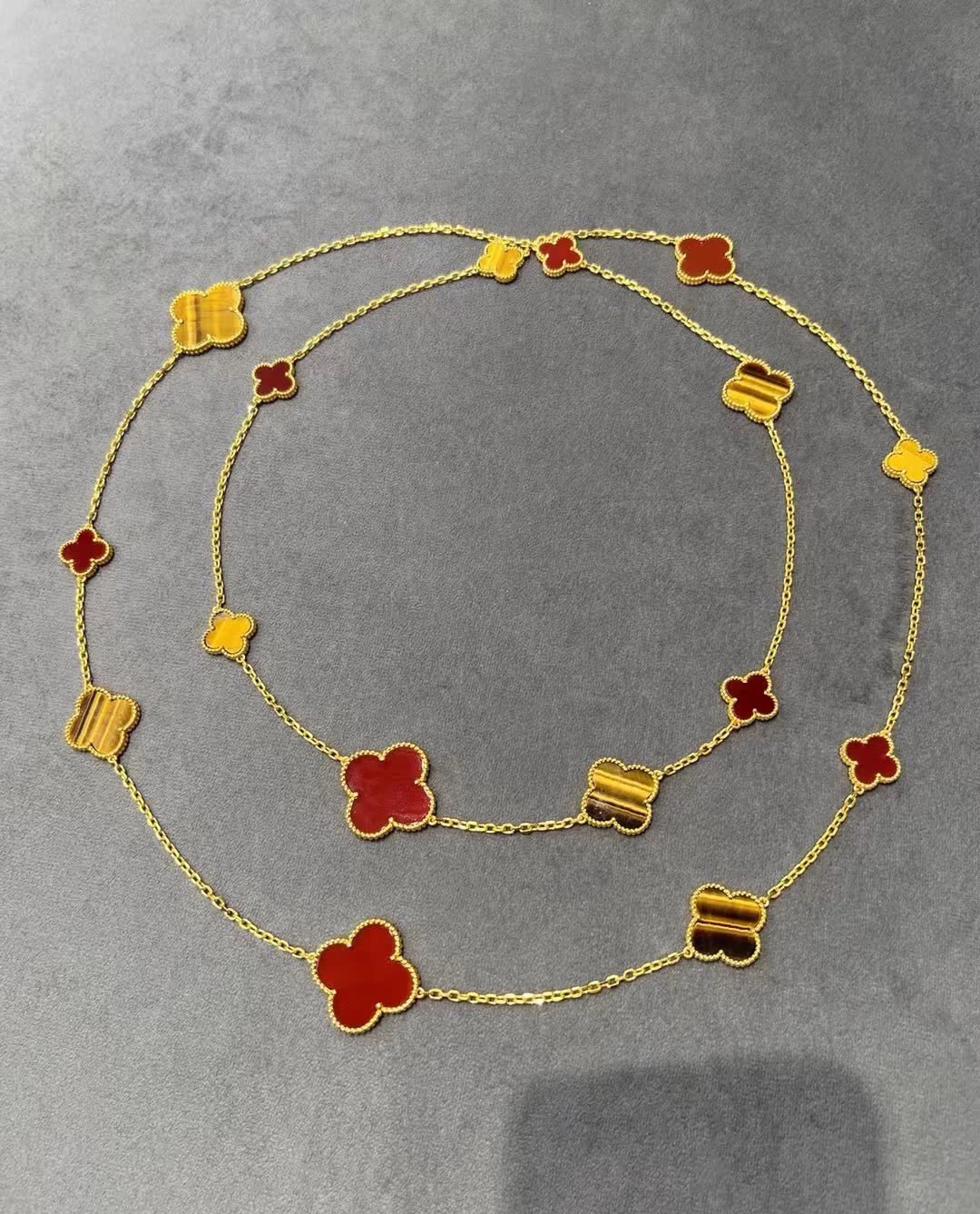 Van Cleef & Arpels Vintage Alhambra Gold and Enamel Necklace Van Cleef & Arpels Vintage Alhambra Gold and Enamel Necklace